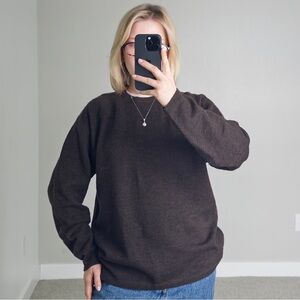 Brown 100% wool Knit Sweater